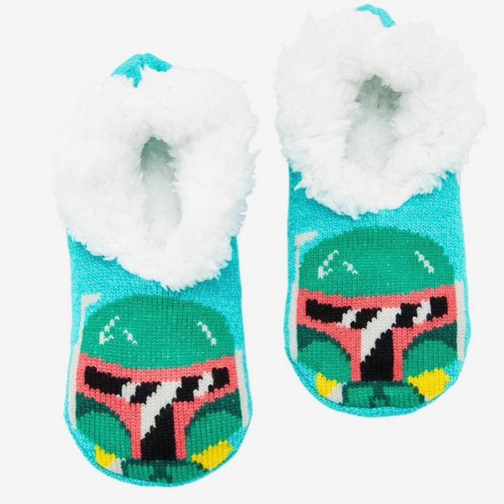 💙Star Wars Chibi Boba Fett Slipper Socks - BoxLunch‎ Exclusive💙